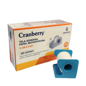 Tela adhesiva papel microporosa Blanca 5 CM - Cranberry