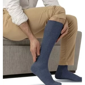 Calcetas NO-VARIX® de Hombre 15-20 MMHG Azul – A la Rodilla