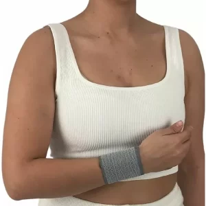 Muñequera Elasticada Gris – Talla Única Blunding