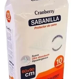 Sabanillas protector de cama desechable Cranberry 60x90cm 10 unidades