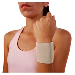 Muñequera Elasticada Beige – Talla Única Blunding