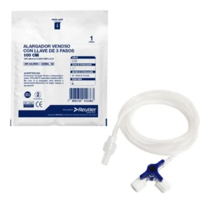 Alargador Venoso con Llave de 3 Pasos 100 cm Cranberry