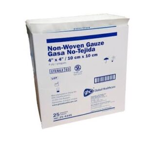 Gasa Esteril No Tejida 10 x 10 cm – Caja 25 unidades