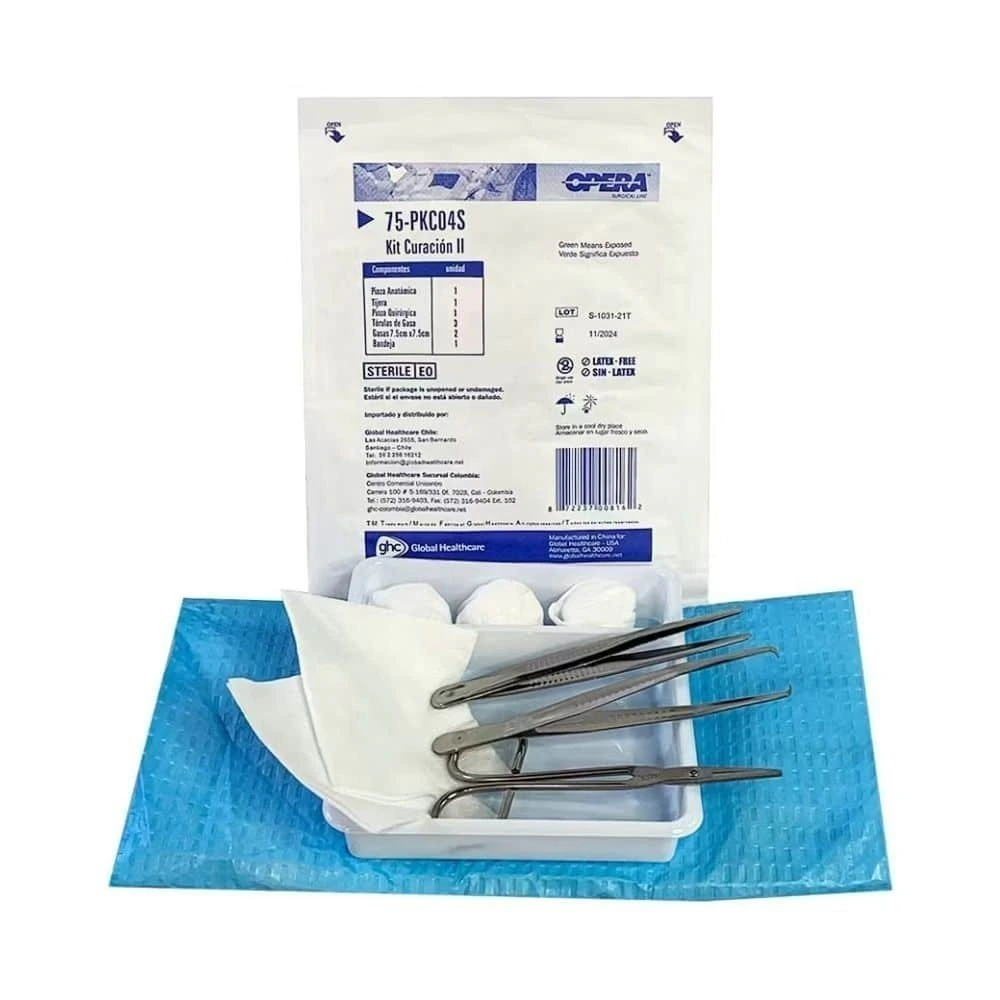 Kit de Curación con Dos Pinzas GHC - Ortopedia Regemeds Maipu