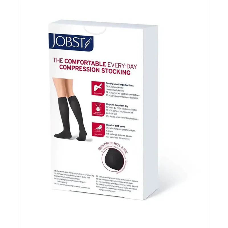 Media Jobst Opaque a la Rodilla 20-30 mmHg Negra