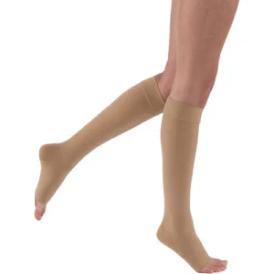Media Jobst Relief 30-40 mmHg a la Rodilla Punta Abierta Talla M